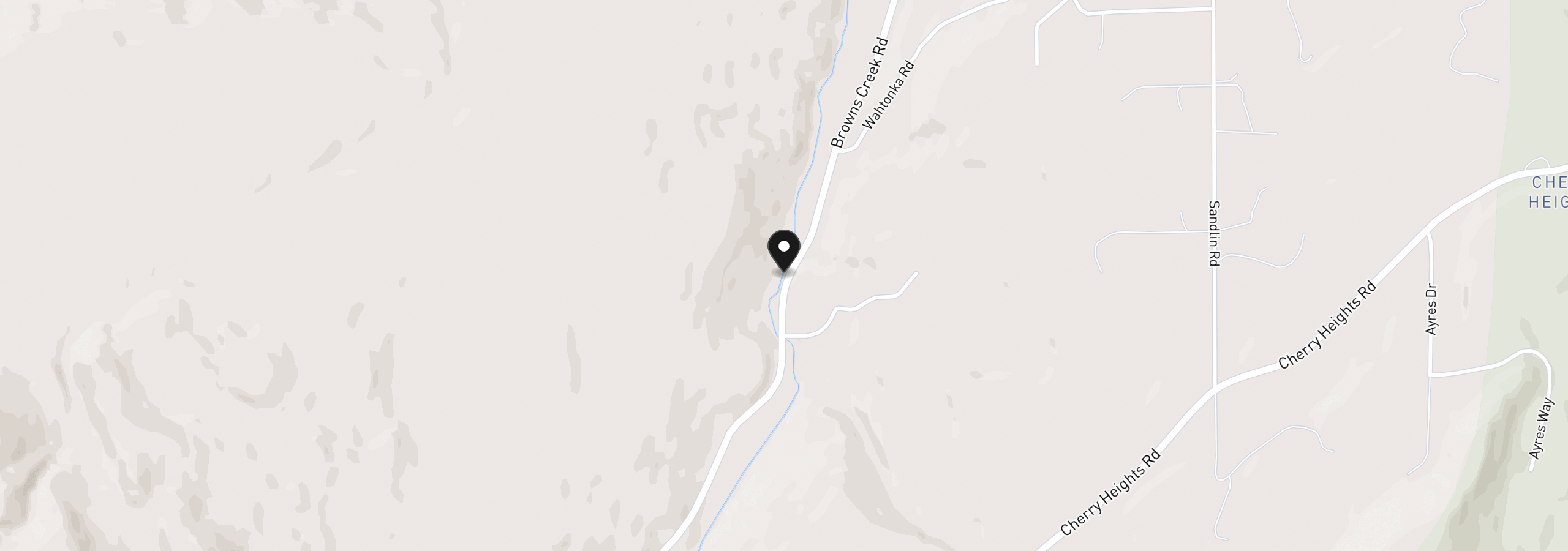 Map showing the location of 3673 Browns Creek Rd, The Dalles, OR 97058