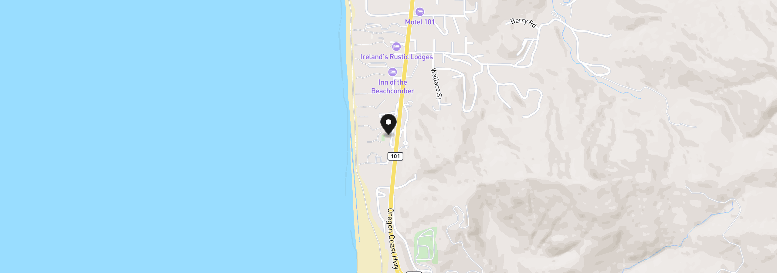 Map showing the location of 29134 Ellensburg Ave 16, Gold Beach, OR 97444