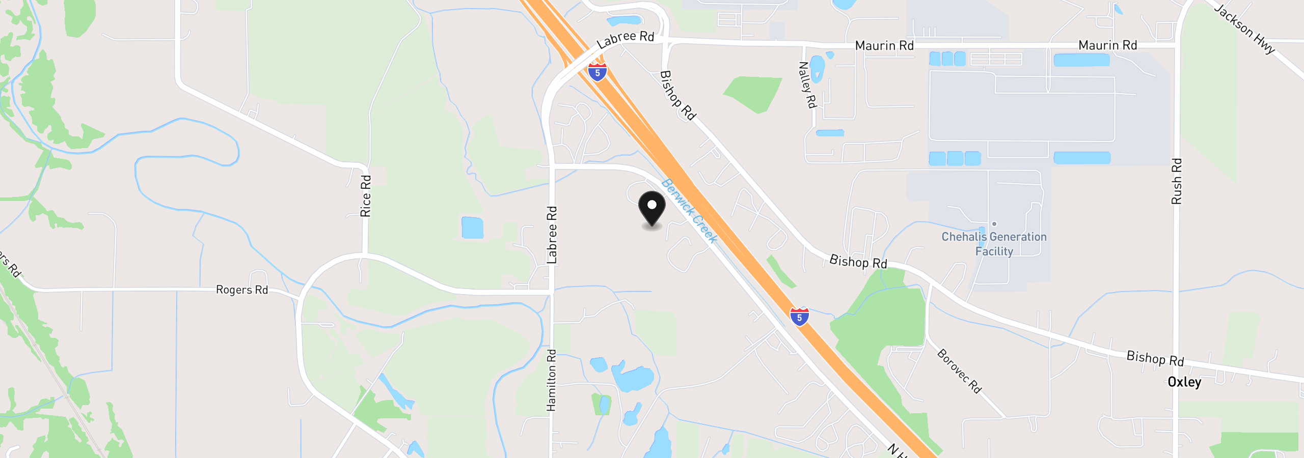 Map showing the location of 281 277 N Hamilton Rd, Chehalis, Wa 98532