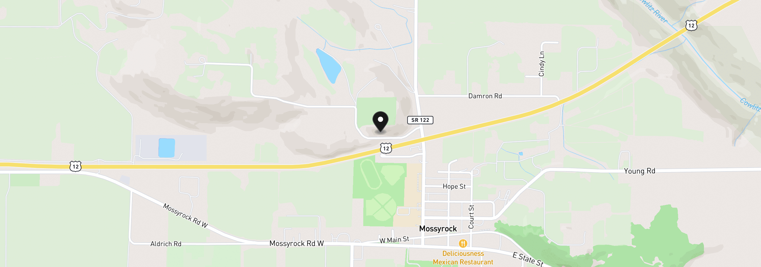 Map showing the location of Coleman Rd, Mossyrock, Wa 98564