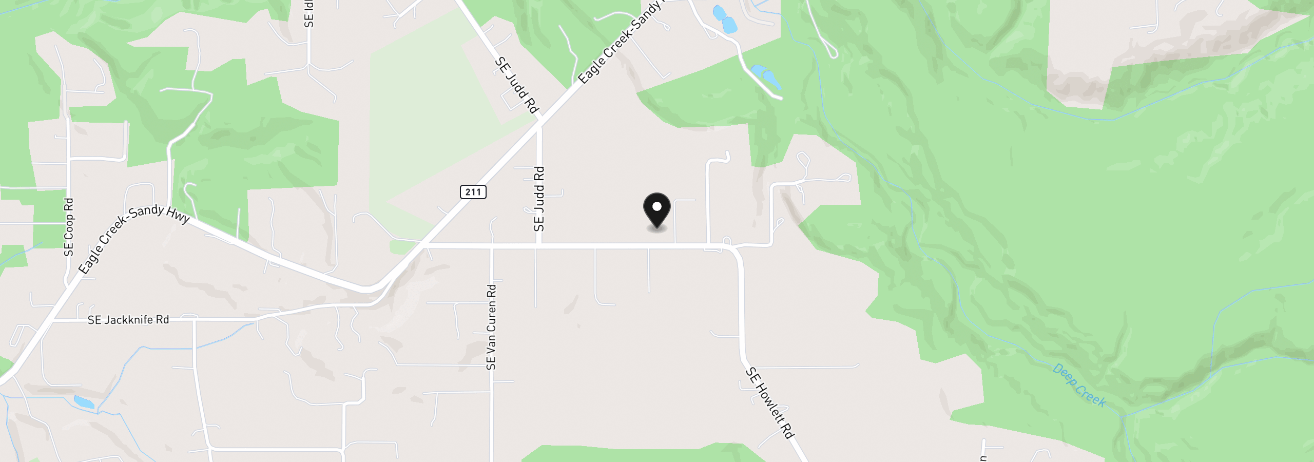 Map showing the location of 22075 SE Dawn Marie Ln, Eagle Creek, OR 97022