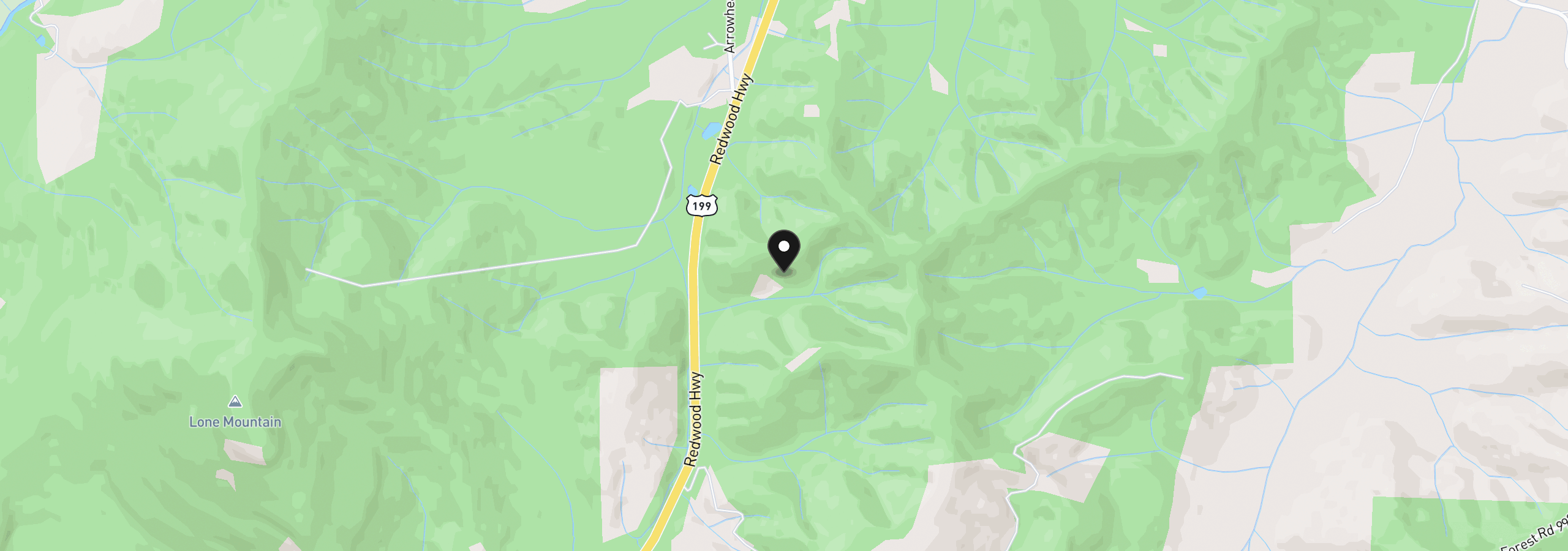 Map showing the location of Redwood Hwy, O'Brien, OR 97534