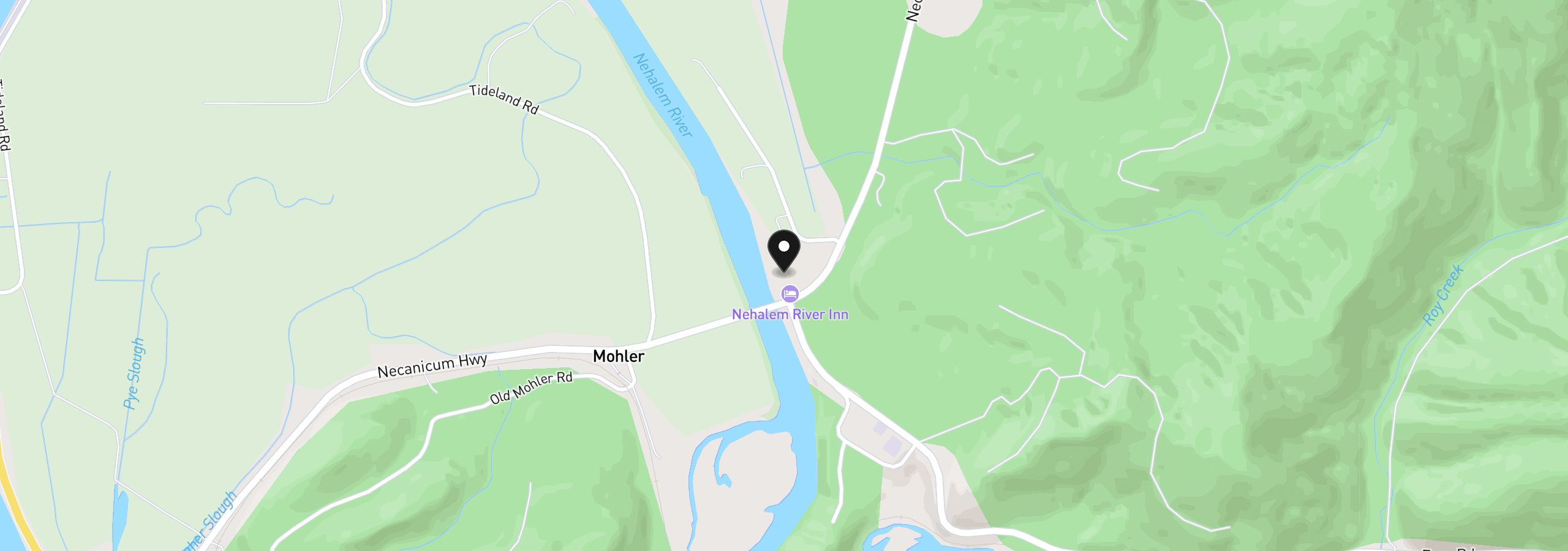 Map showing the location of 34920 Hwy 53, Nehalem, OR 97131