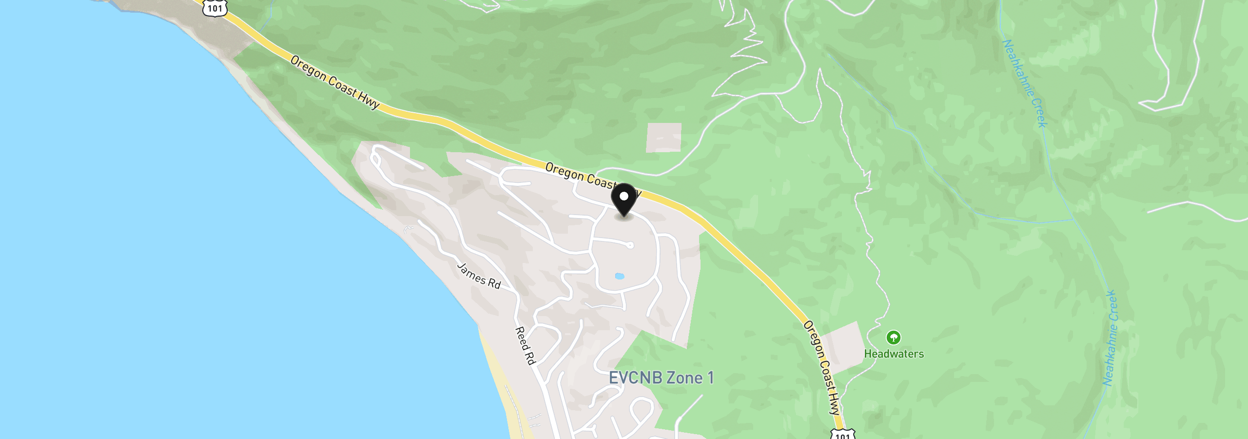 Map showing the location of 38560 Meadow Loop, Manzanita, OR 97130