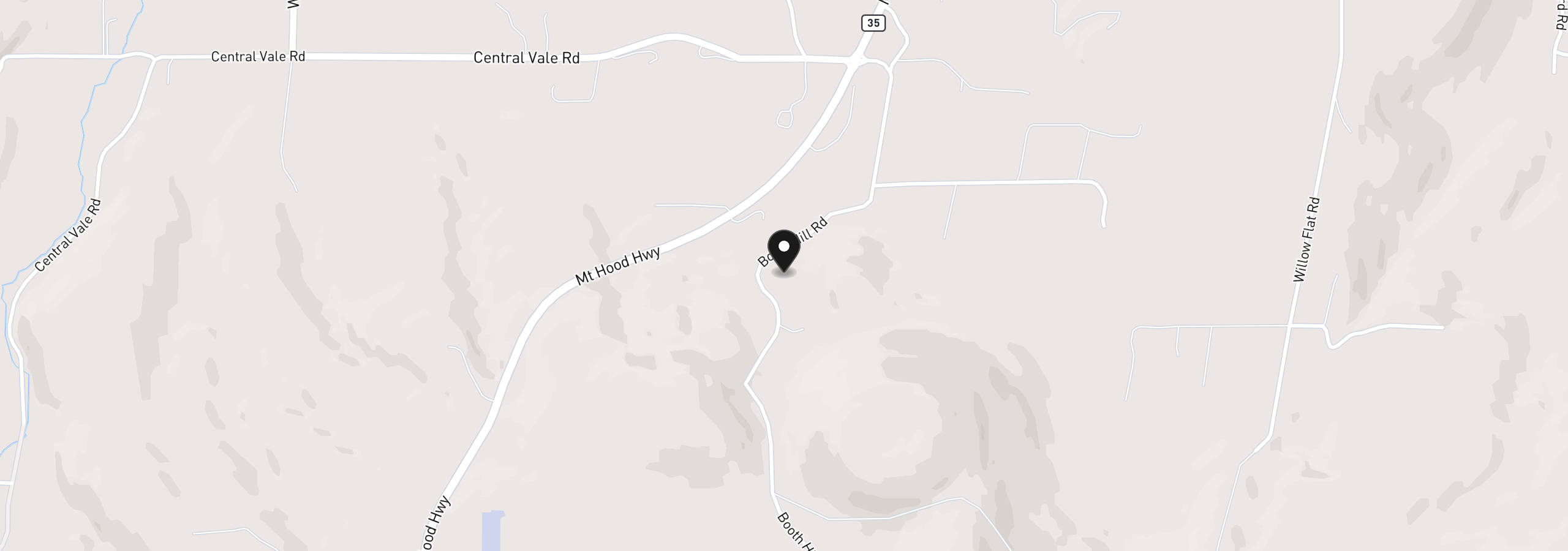 Map showing the location of 4245 Hwy 35, Hood River, OR 97031
