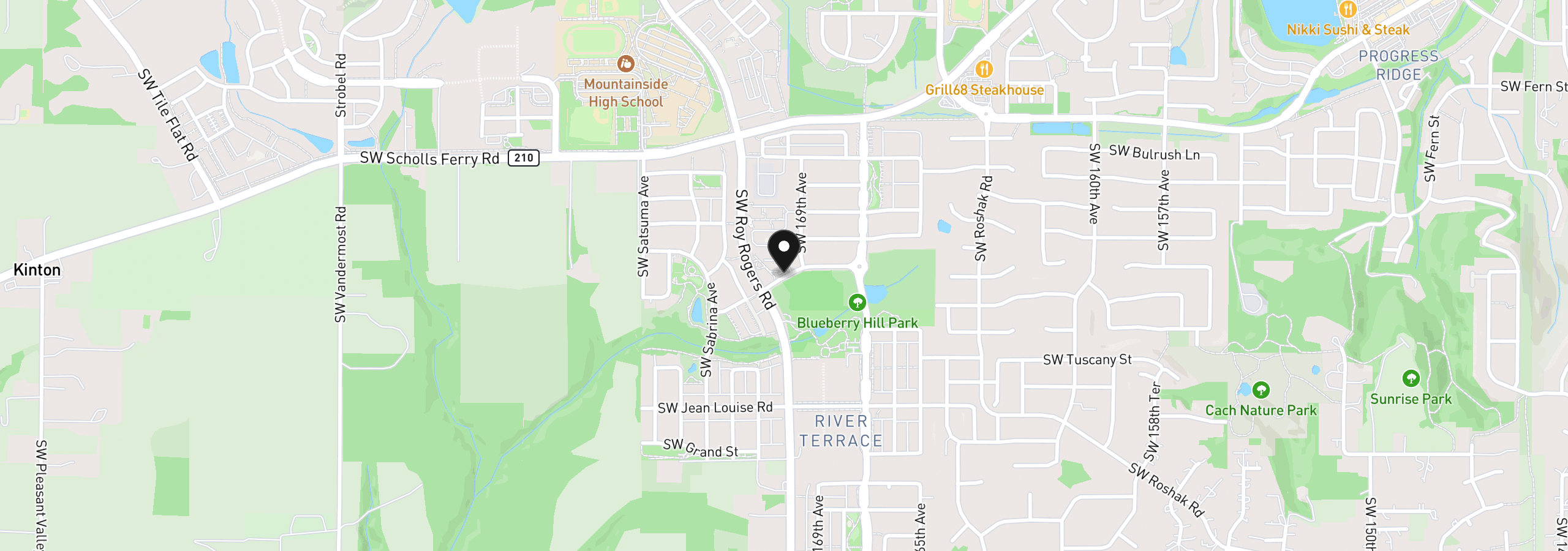 Map showing the location of 17193 SW Appledale Rd 202, Beaverton, OR 97007