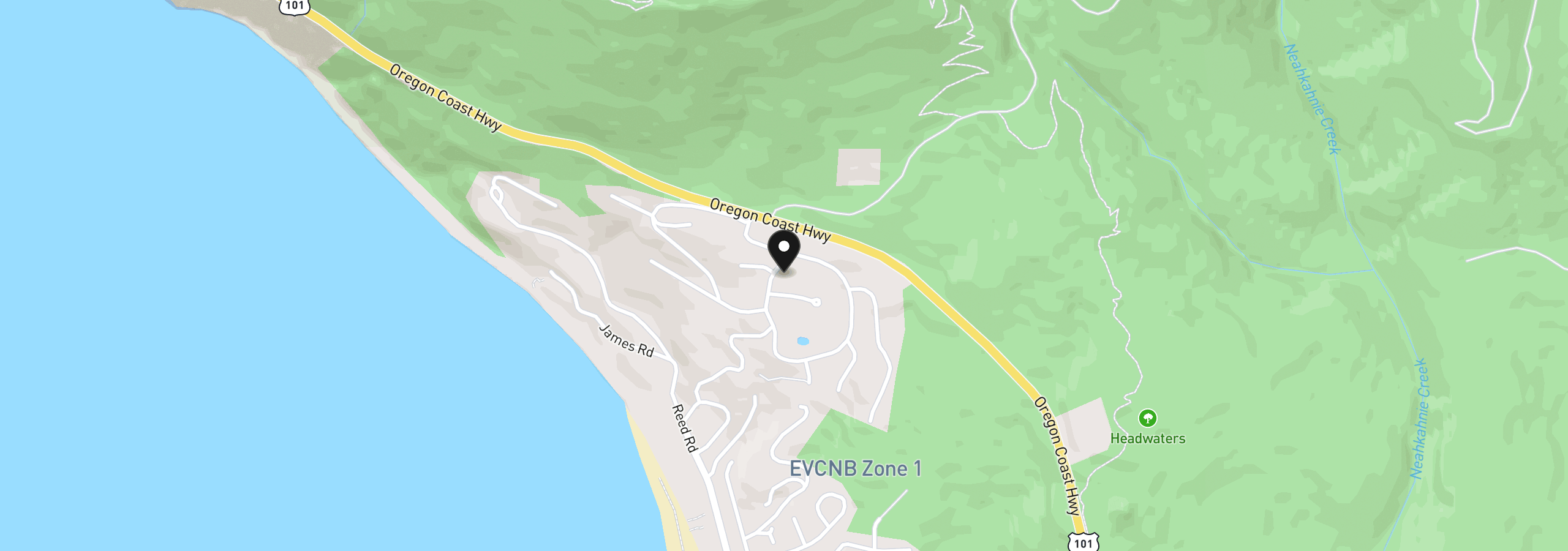 Map showing the location of Meadow Loop 5, Manzanita, OR 97130