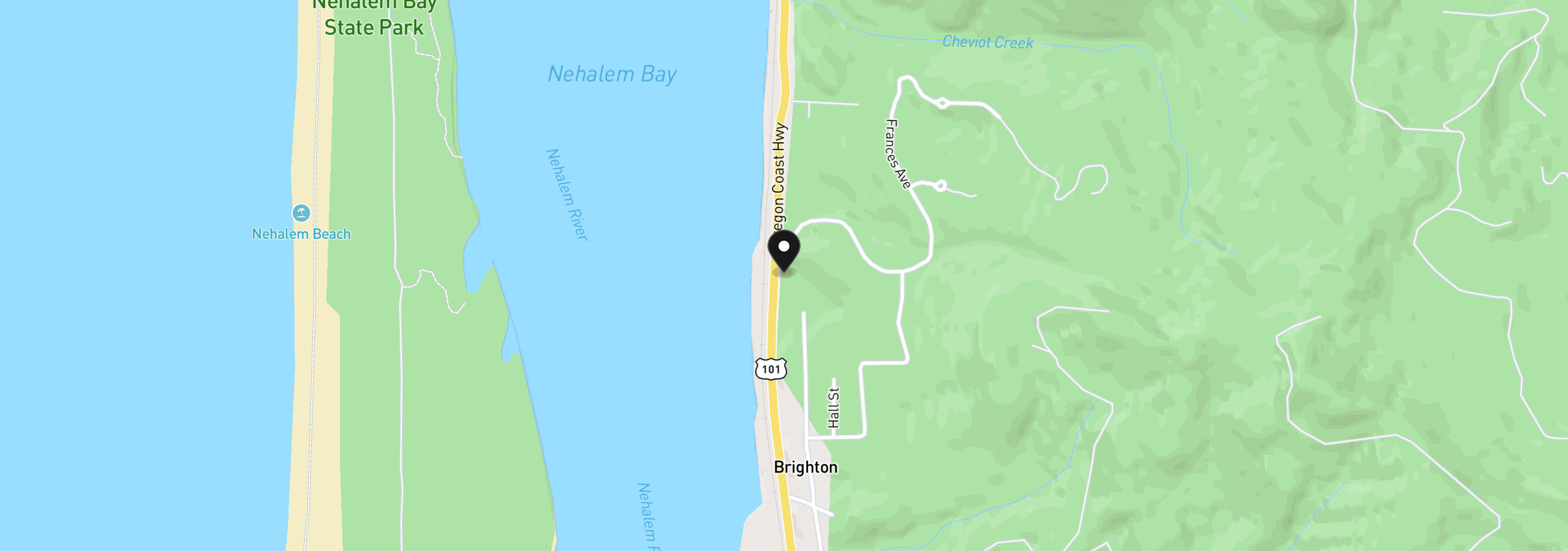 Map showing the location of 30235 N Hwy 101, Rockaway Beach, OR 97136
