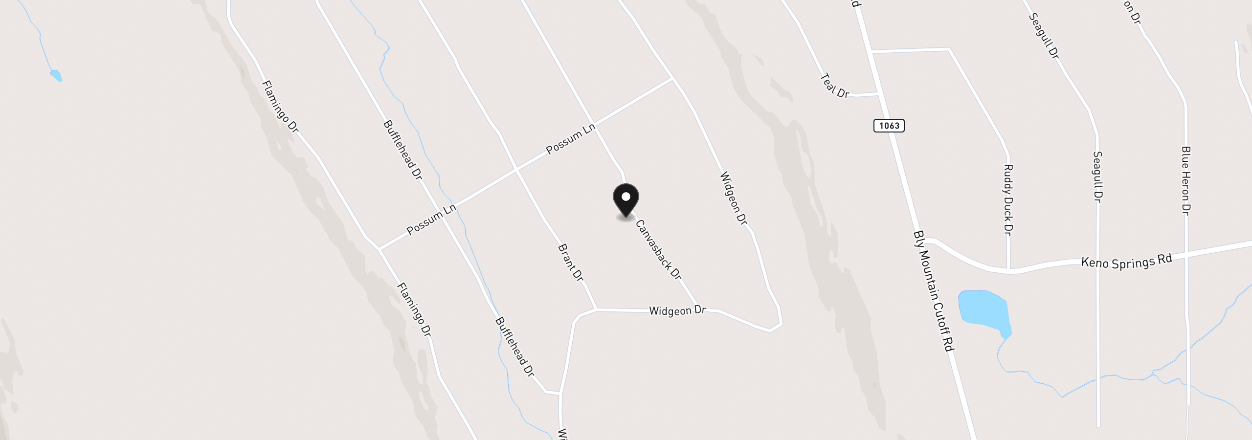 Map showing the location of Canvasback Drive 6, Bonanza, OR 97623