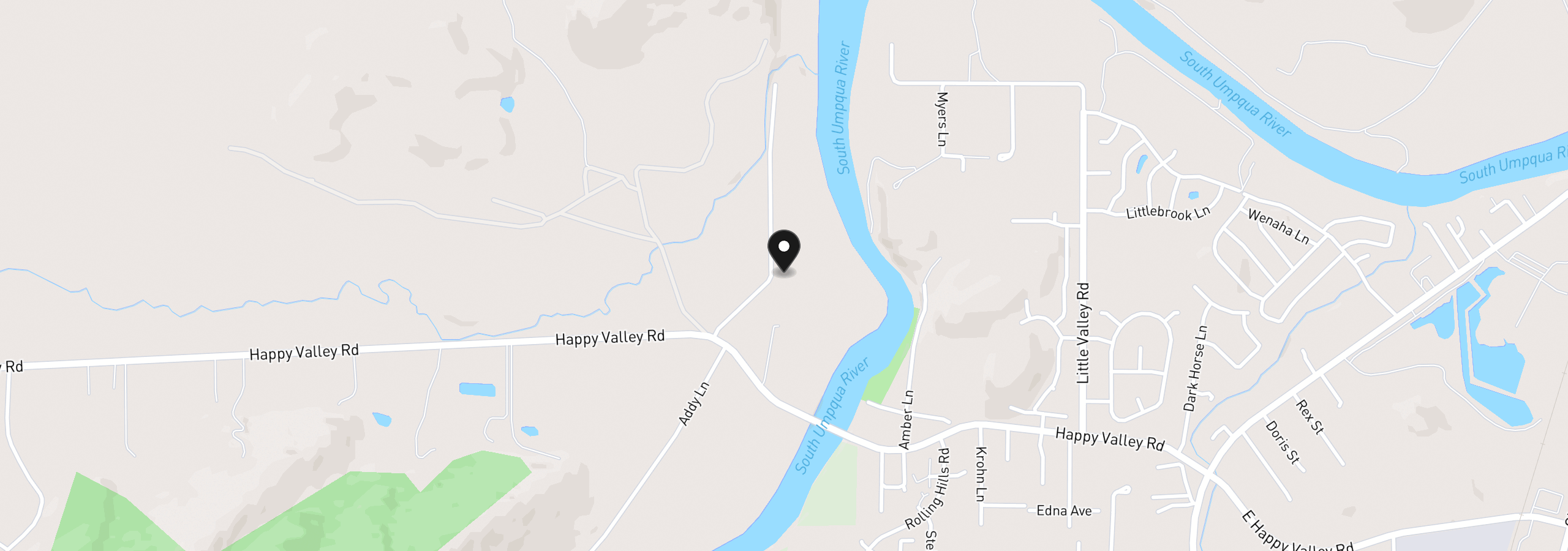 Map showing the location of 269 Bailey Dr, Roseburg, OR 97471