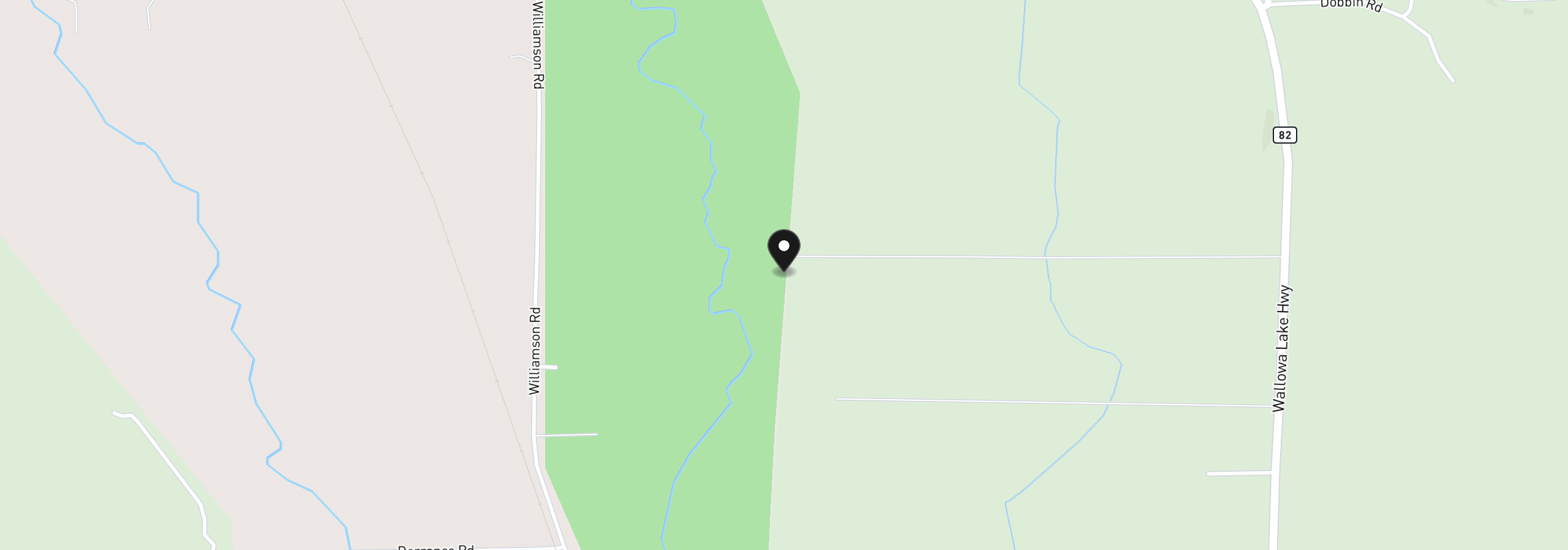 Map showing the location of 63608 Cattail Ln, Joseph, OR 97846