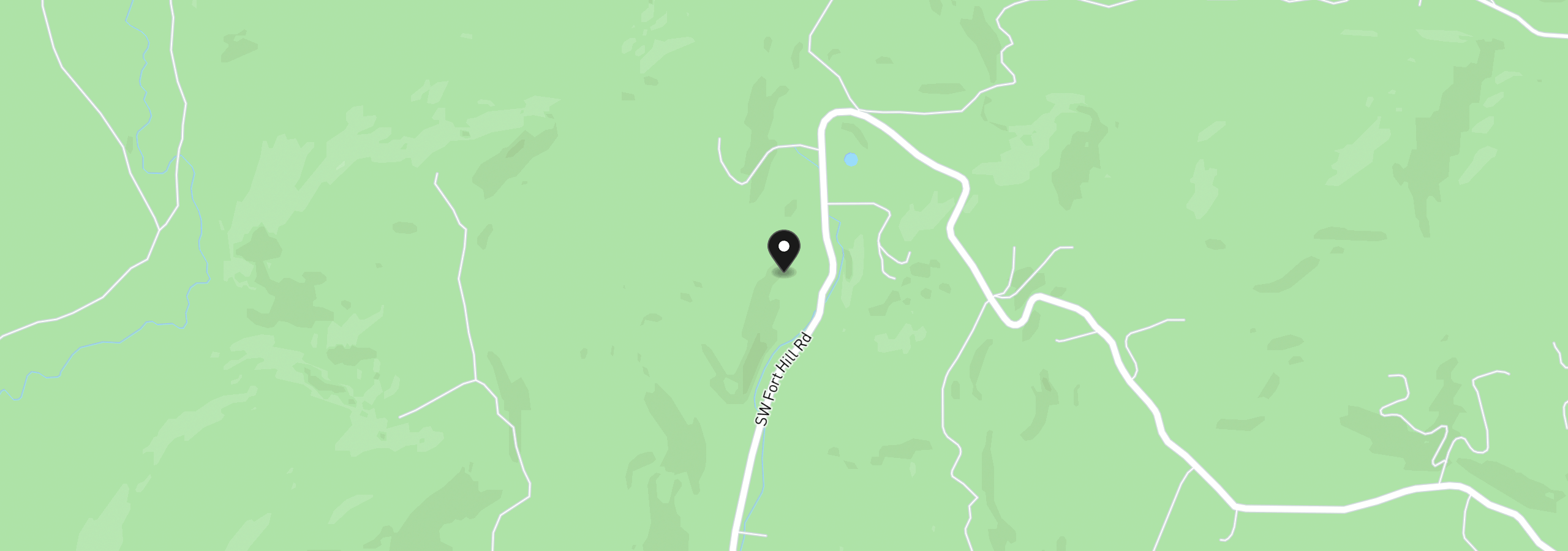 Map showing the location of 42480 SW Fort Hill Rd, Willamina, OR 97396