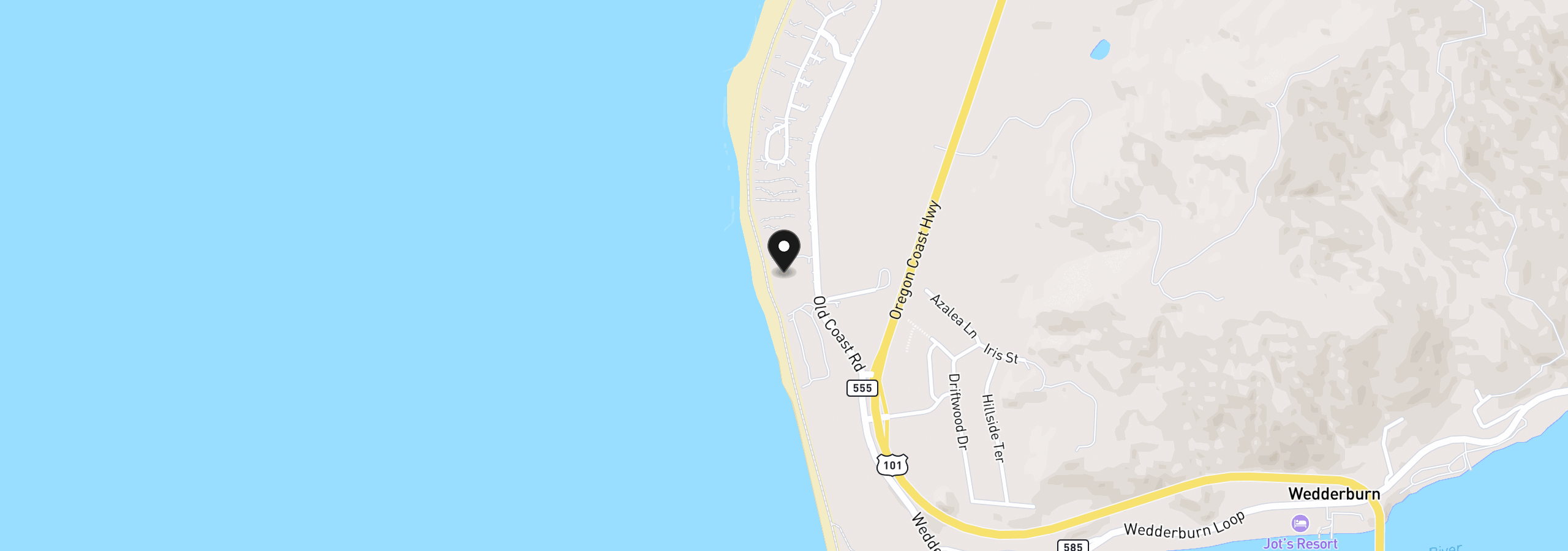 Map showing the location of 30516 Old Coast Rd, Gold Beach, OR 97444