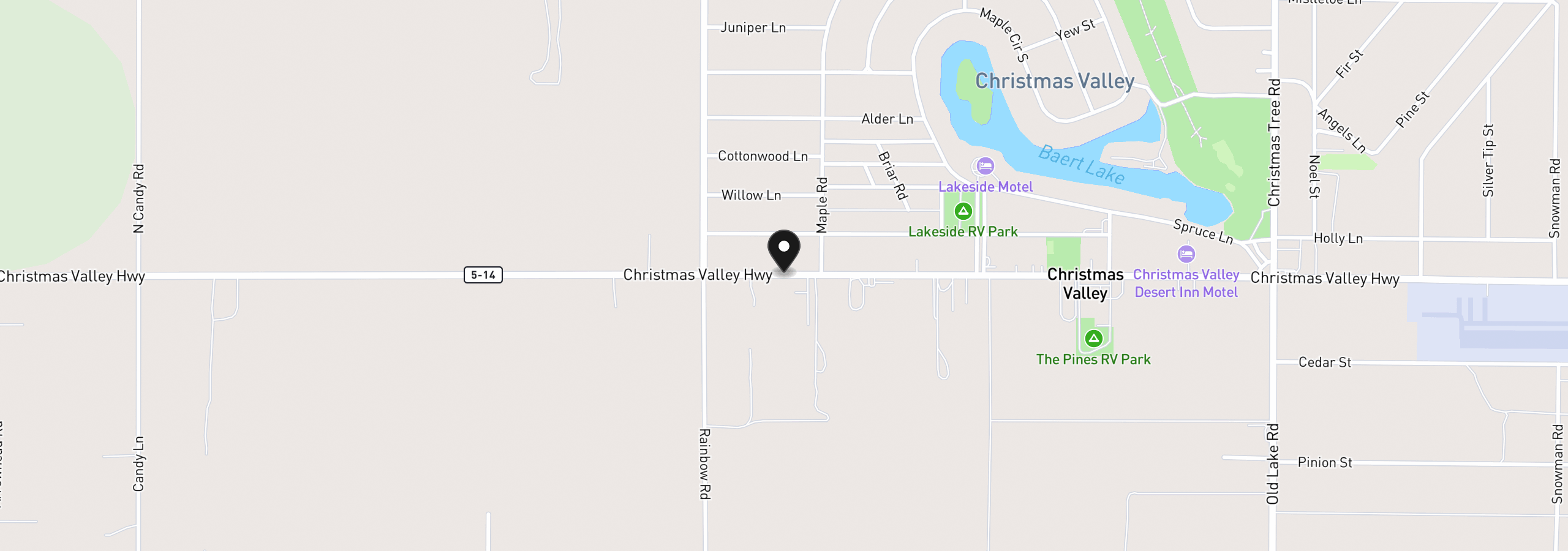 Map showing the location of Christmas Valley Hwy 10000, Christmas Valley, OR 97641