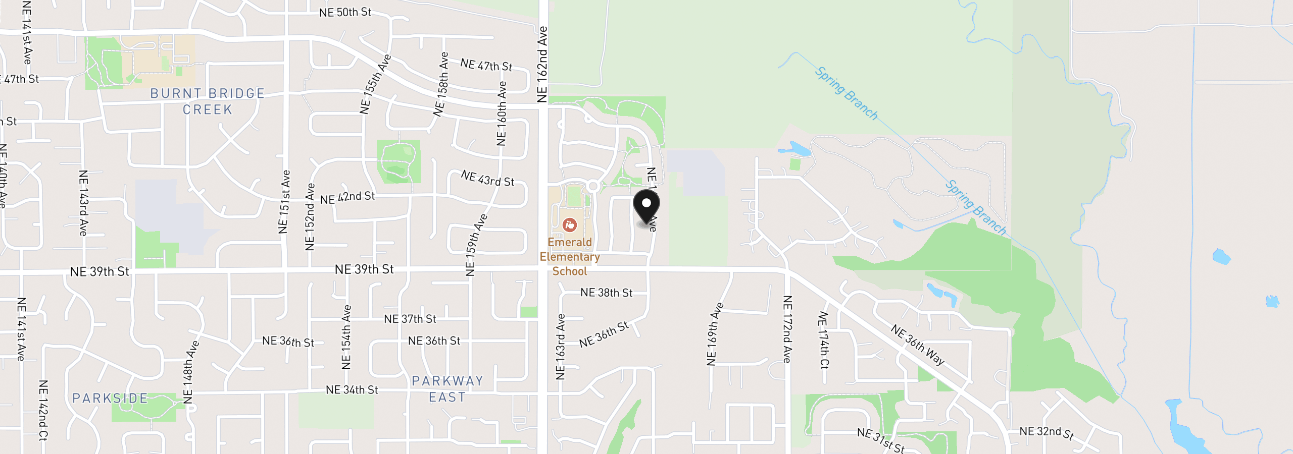 Map showing the location of 4024 NE 166th Ave, Vancouver, Wa 98682