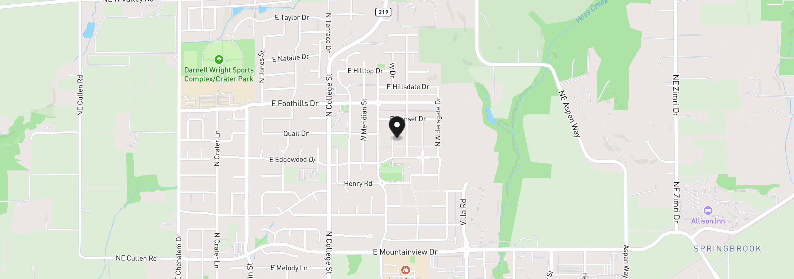 Map showing the location of 3120 N Ivy Dr, Newberg, OR 97132