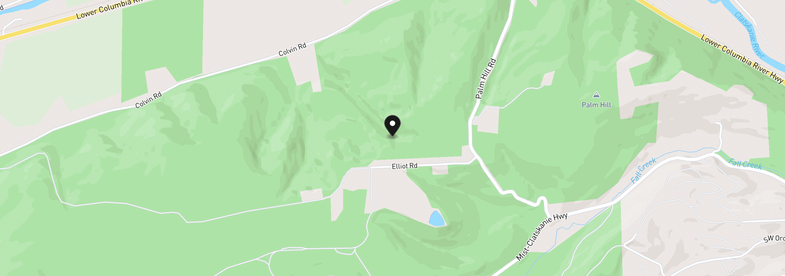 Map showing the location of 76781 Palm Hill Rd, Clatskanie, OR 97016