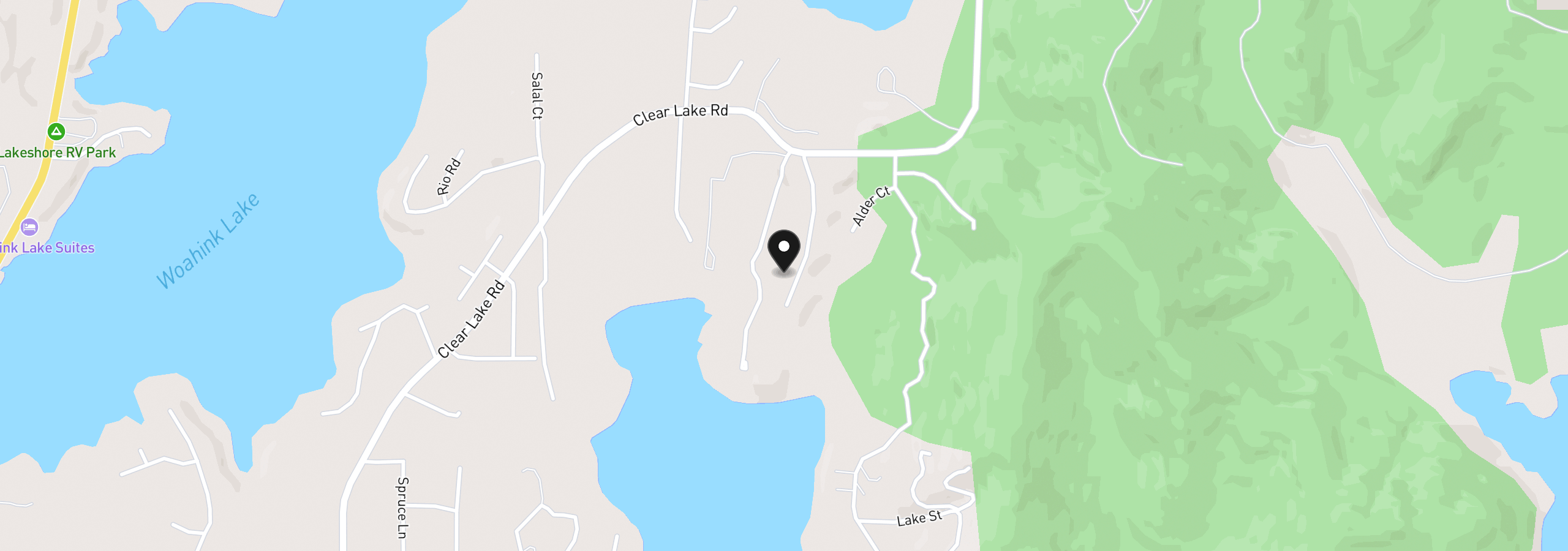 Map showing the location of 83615 Clear Lake Rd 13, Florence, OR 97439