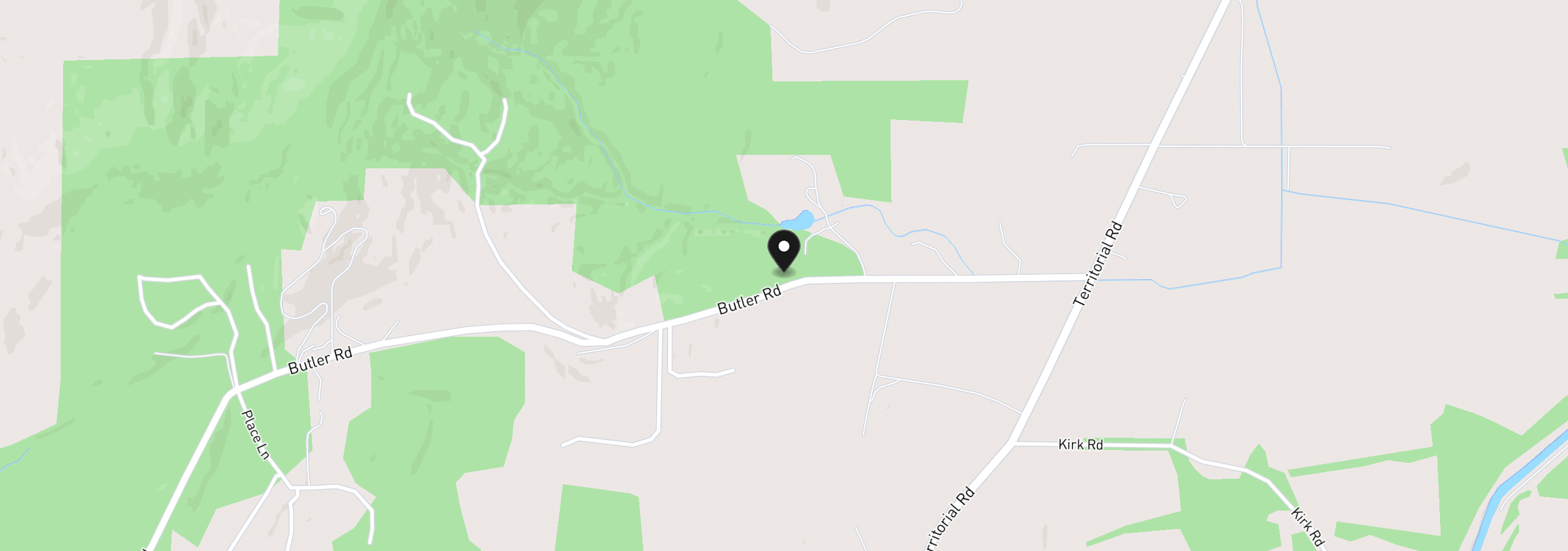 Map showing the location of 25875 Butler Rd, Junction City, OR 97448