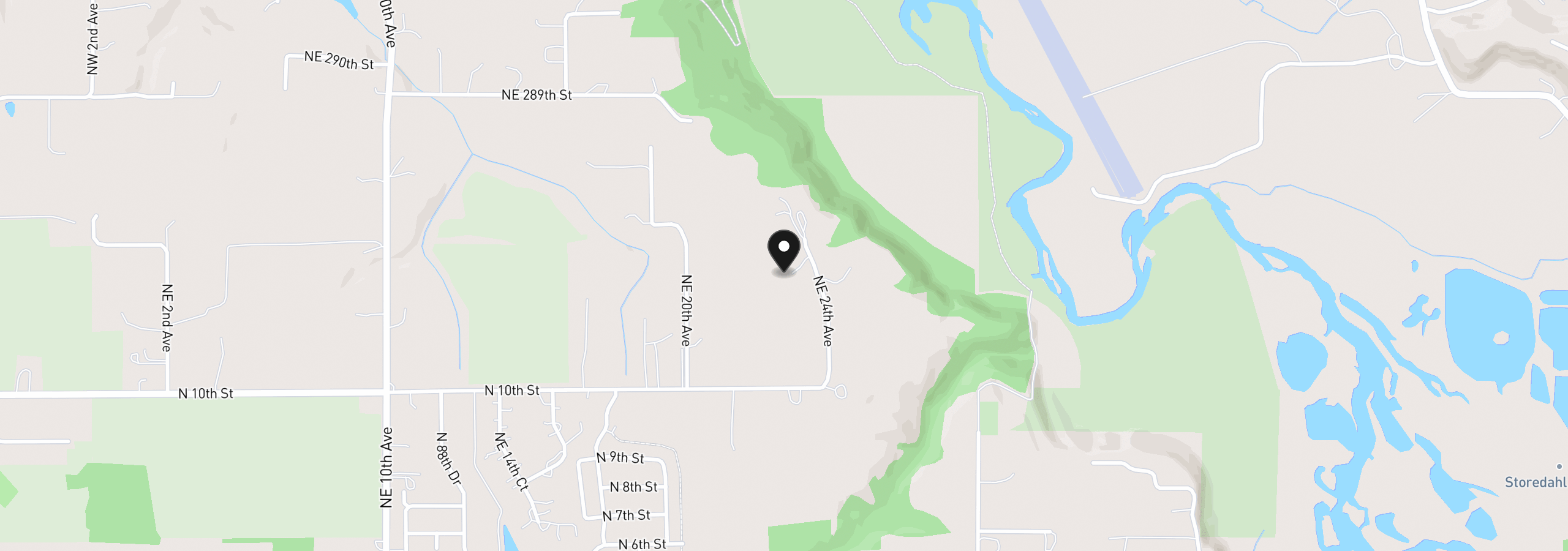 Map showing the location of 28306 NE 24th Ave, Ridgefield, Wa 98642