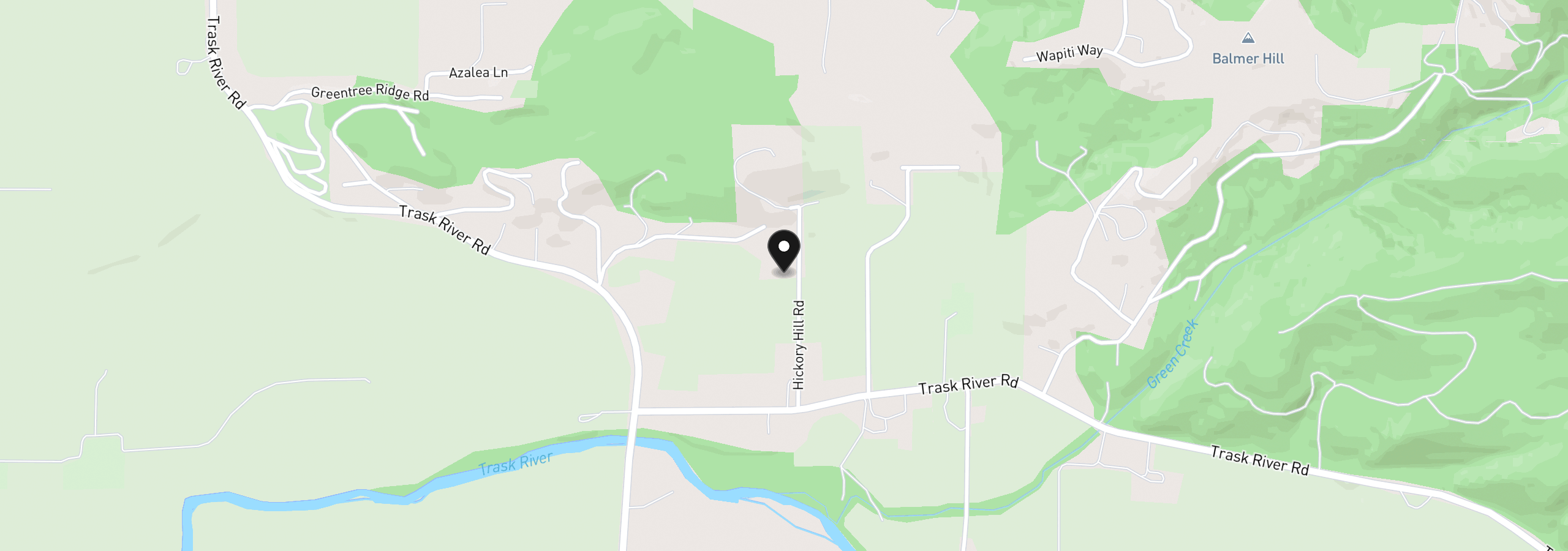 Map showing the location of Hickory, Tillamook, OR 97141