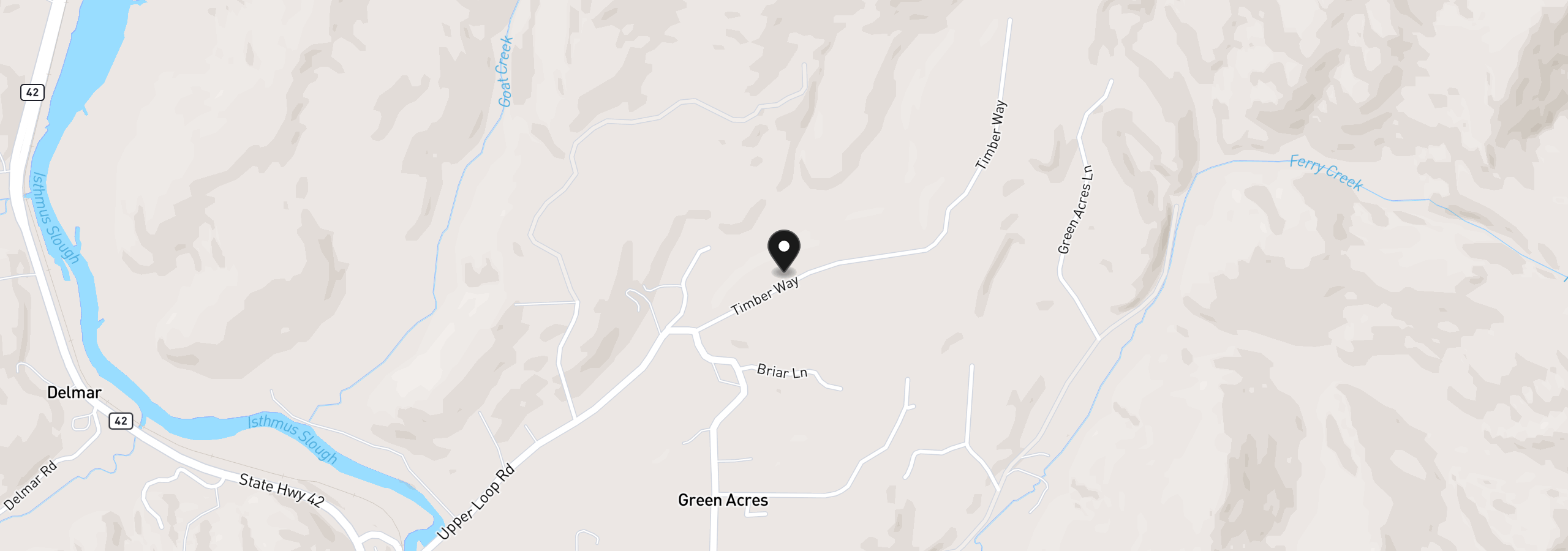 Map showing the location of Timber Lane, Coos Bay, OR 97420