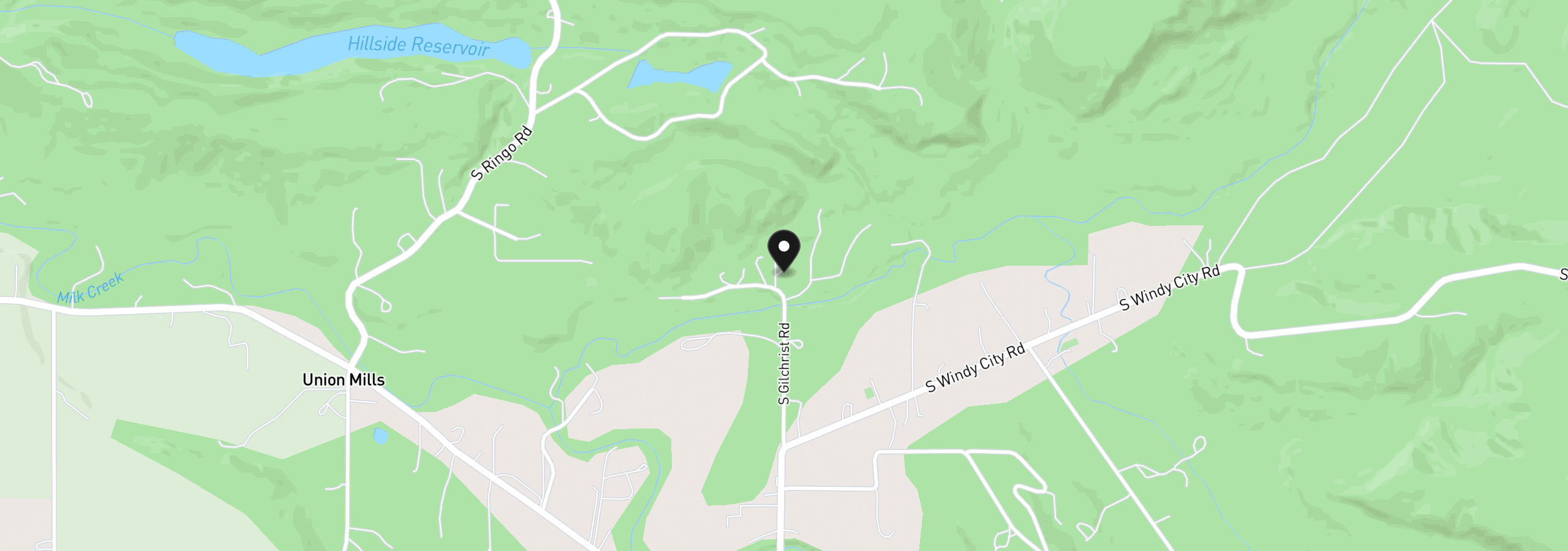 Map showing the location of 15741 S Gilchrist Rd, Mulino, OR 97042