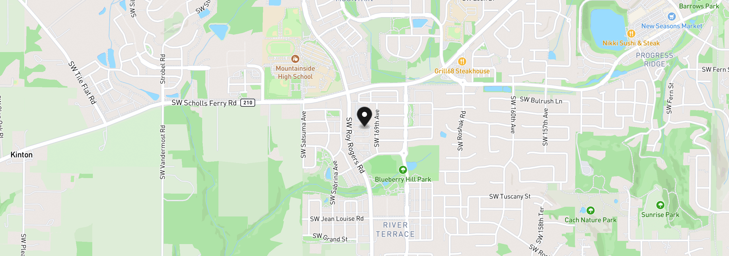 Map showing the location of 17126 SW Snowdale St 102, Beaverton, OR 97007