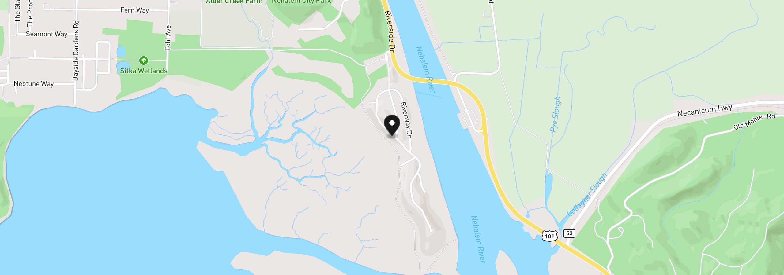 Map showing the location of 34630 Nehalem Point Dr, Nehalem, OR 97131