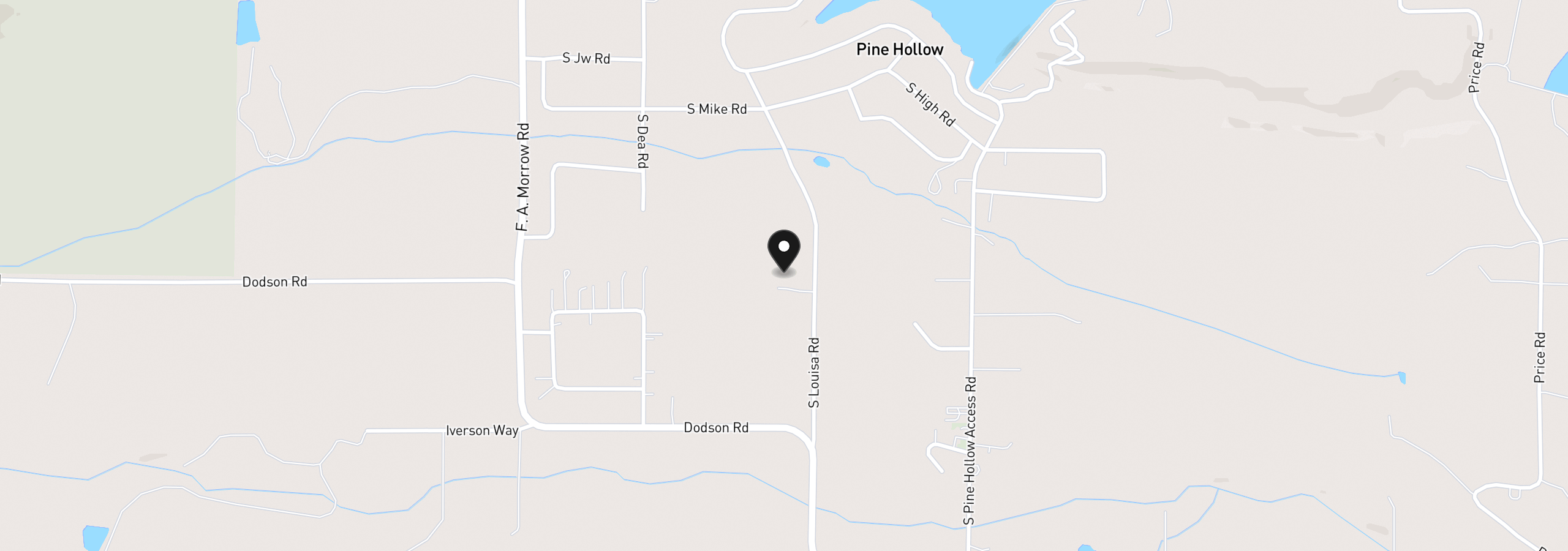 Map showing the location of S Louisa Rd, Tygh Valley, OR 97063
