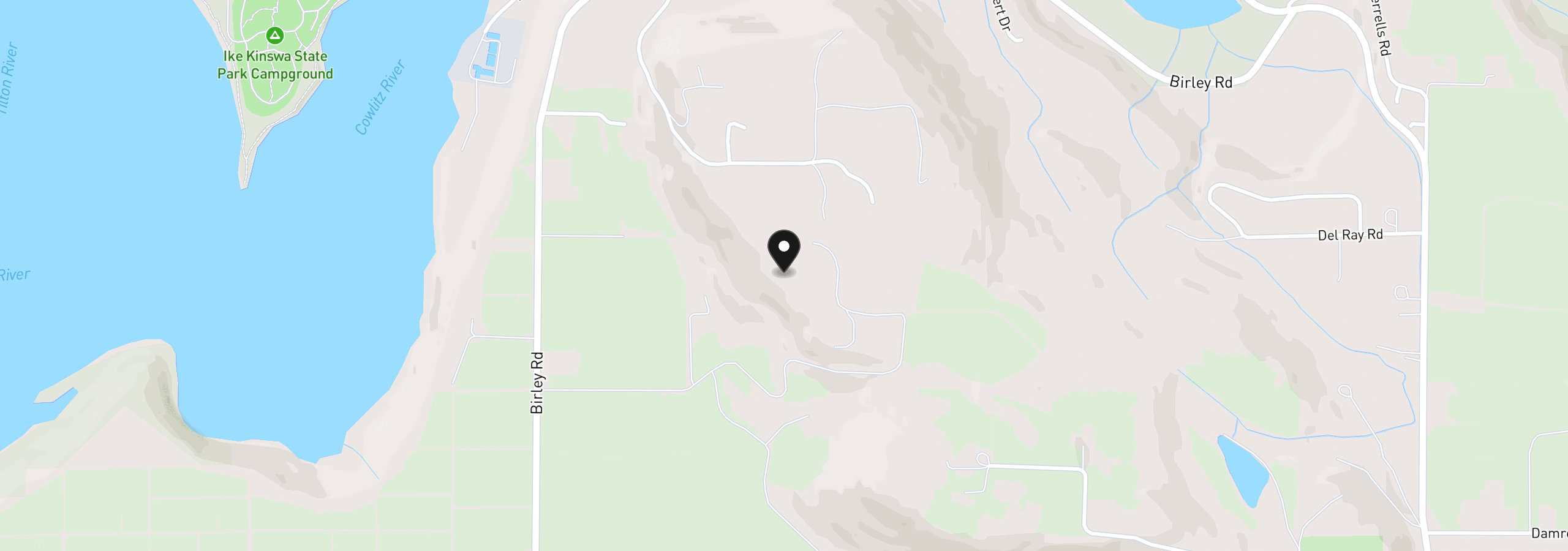 Map showing the location of 295 Degoede Dr, Mossyrock, Wa 98564