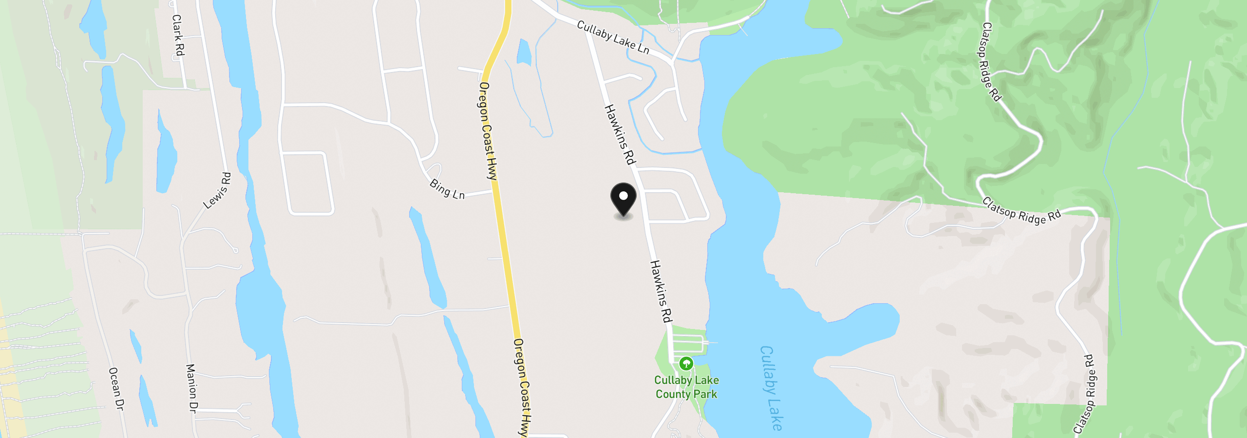 Map showing the location of Hawkins Rd, Warrenton, OR 97146
