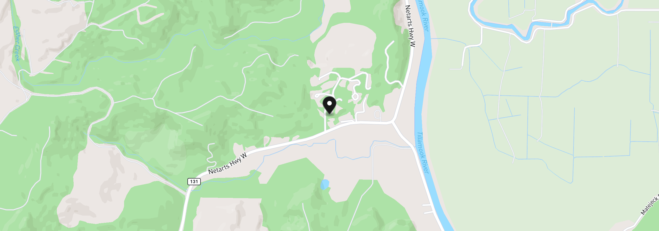Map showing the location of 1965 Deer Ridge Rd, Tillamook, OR 97141