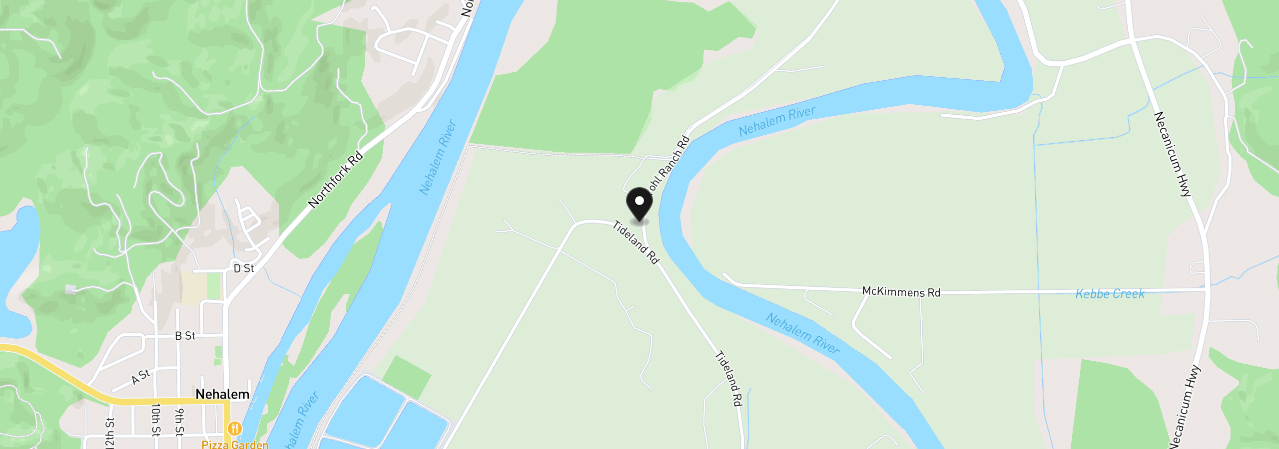Map showing the location of 37000 Tohl Ranch Rd 41, Nehalem, OR 97131