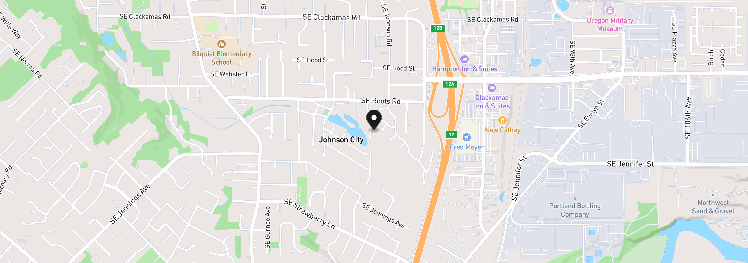 Map showing the location of 16310 SE 84th Ave, Milwaukie, OR 97267