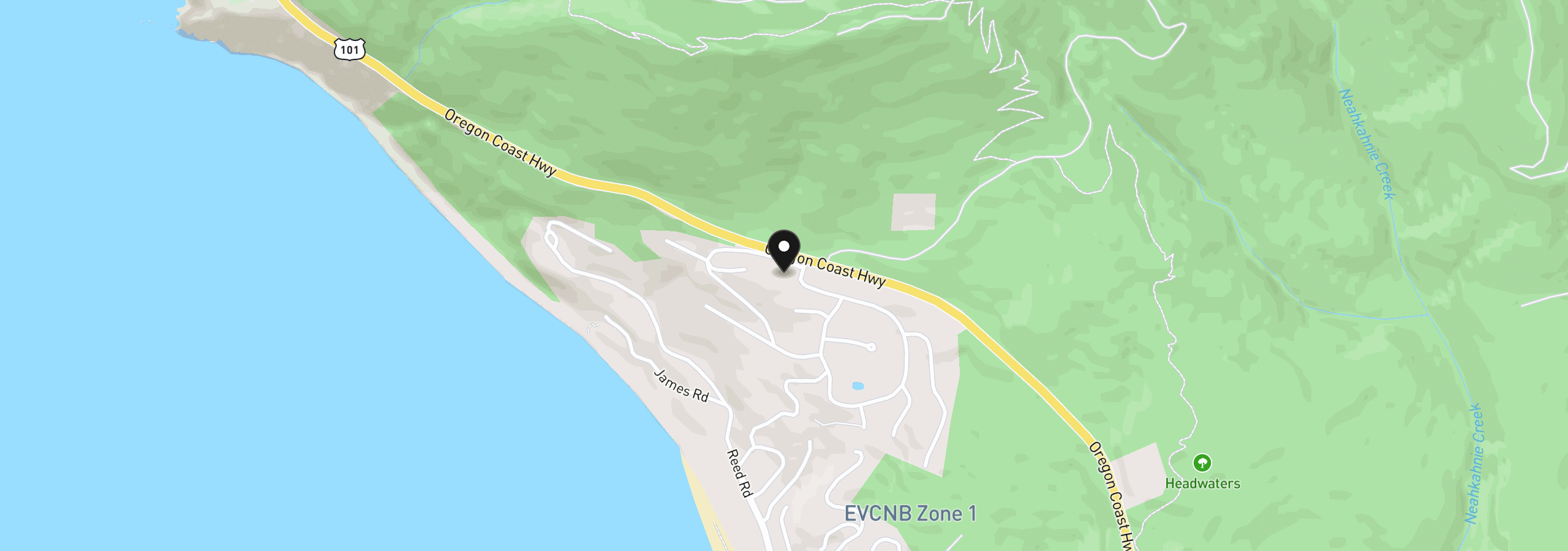 Map showing the location of Tl 395595 Sunset Dr, Manzanita, OR 97130