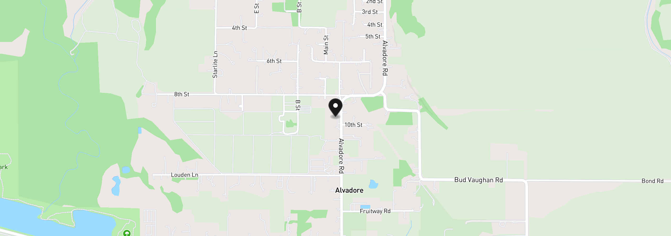 Map showing the location of 90798 Alvadore Rd, Junction City, OR 97448
