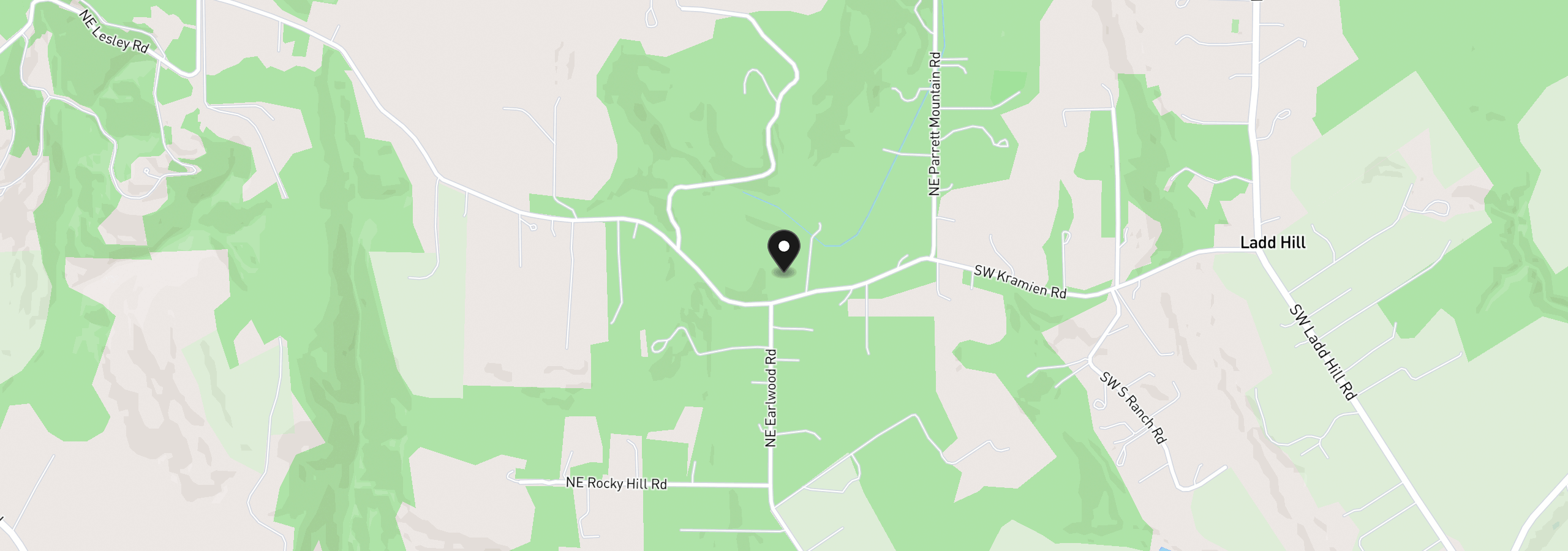Map showing the location of 35505 NE Kramien Rd, Newberg, OR 97132