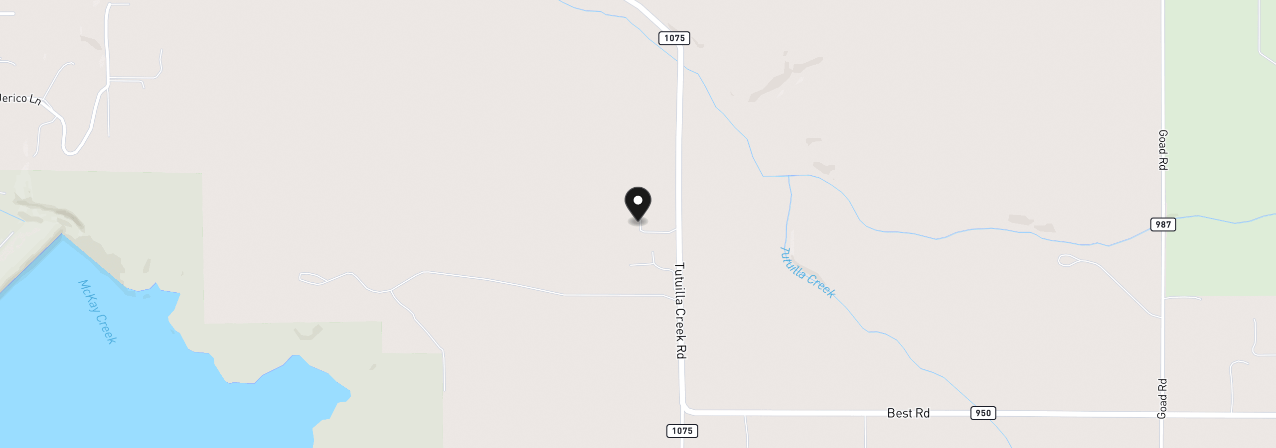 Map showing the location of 71176 Tutuilla Creek Rd, Pendleton, OR 97801