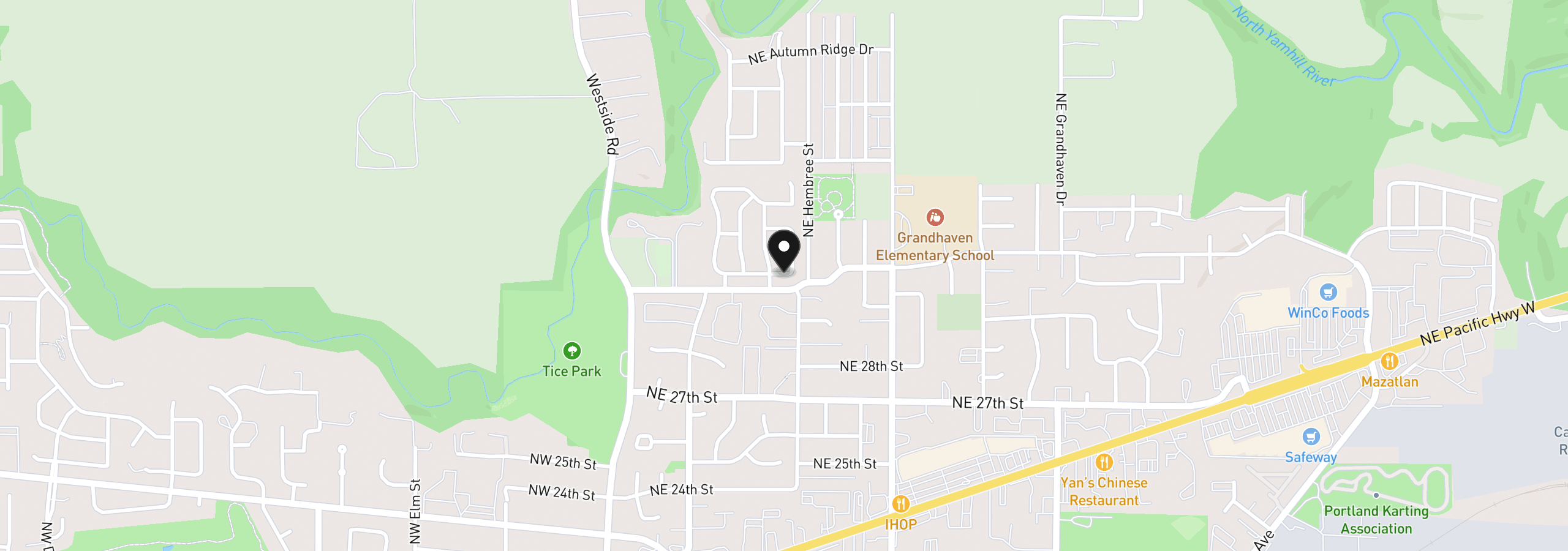 Map showing the location of 655 NE Burnett Rd #2, McMinnville, OR 97128