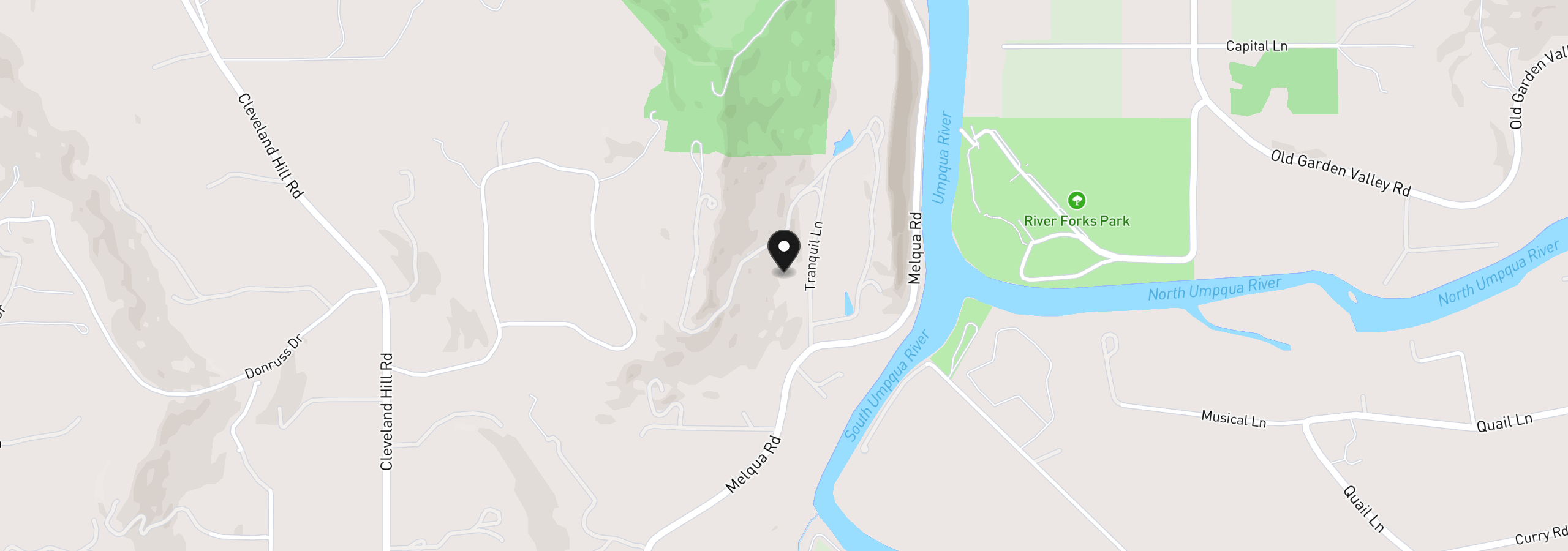 Map showing the location of 0 Serene Ln Lot 6, Roseburg, OR 97471