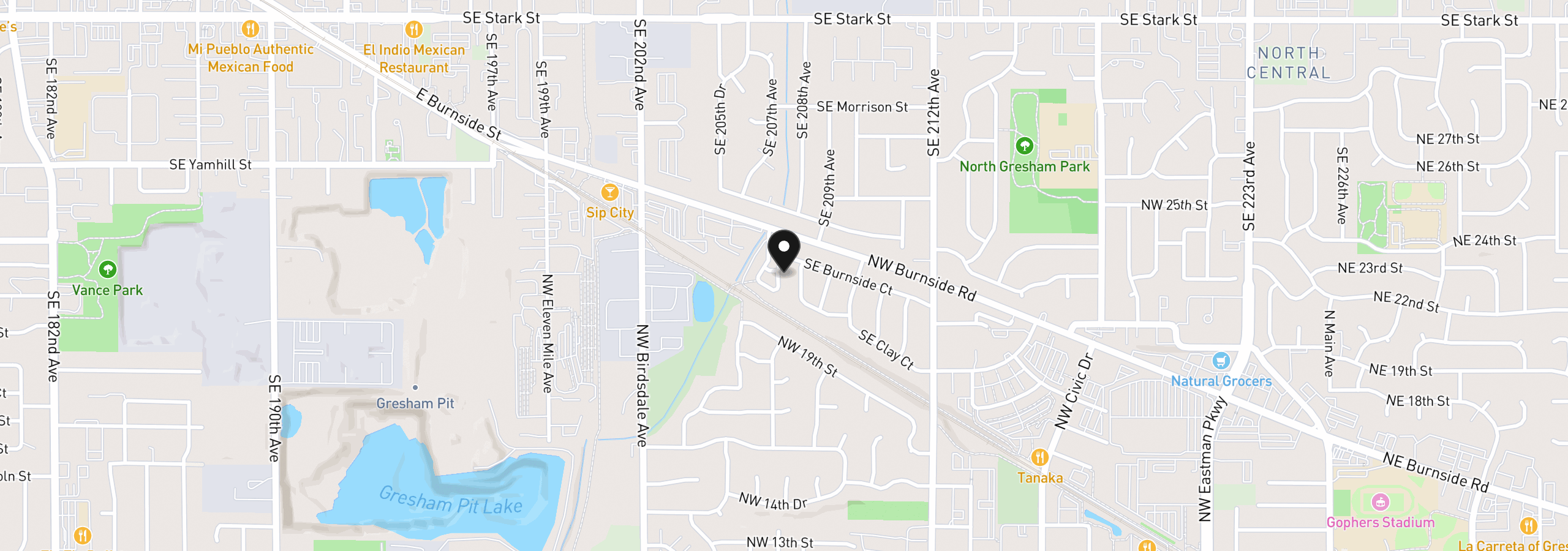 Map showing the location of 2013 NW Bella Vista Dr, Gresham, OR 97030