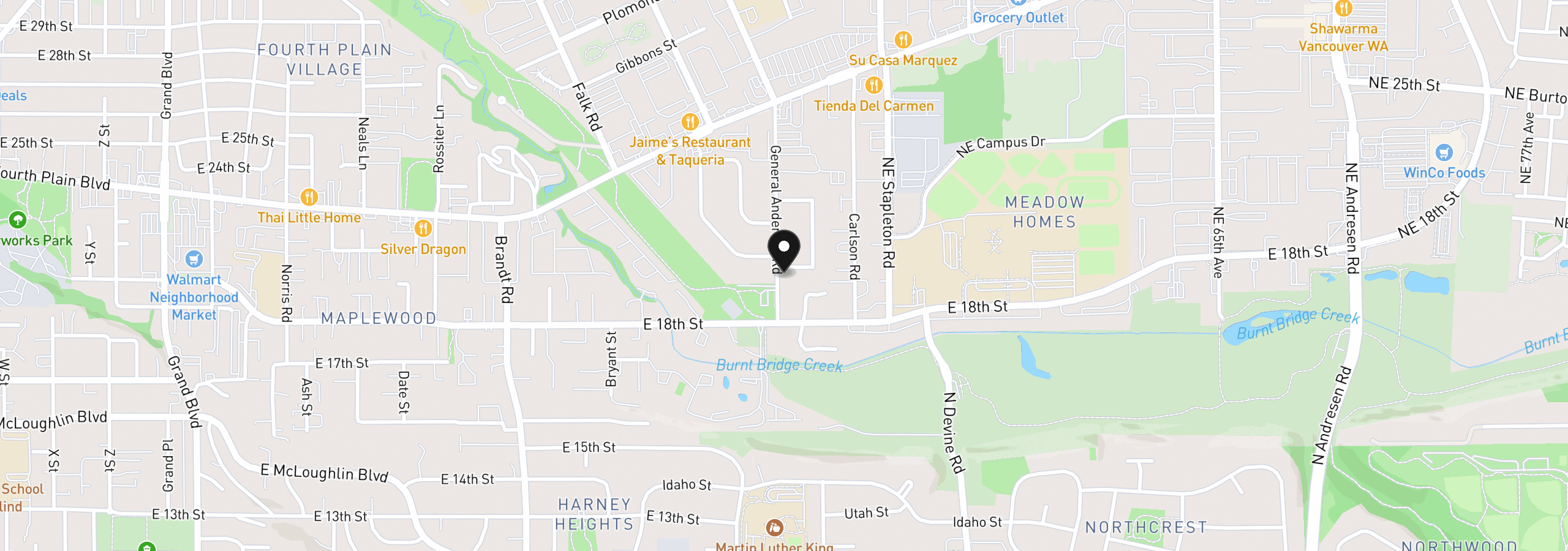 Map showing the location of 1915 General Anderson Ave, Vancouver, Wa 98661