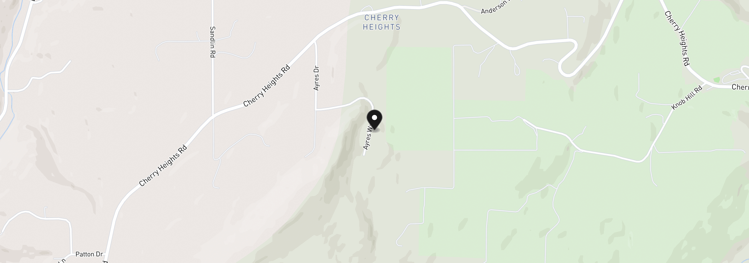 Map showing the location of 5445 Ayres Way, The Dalles, OR 97058