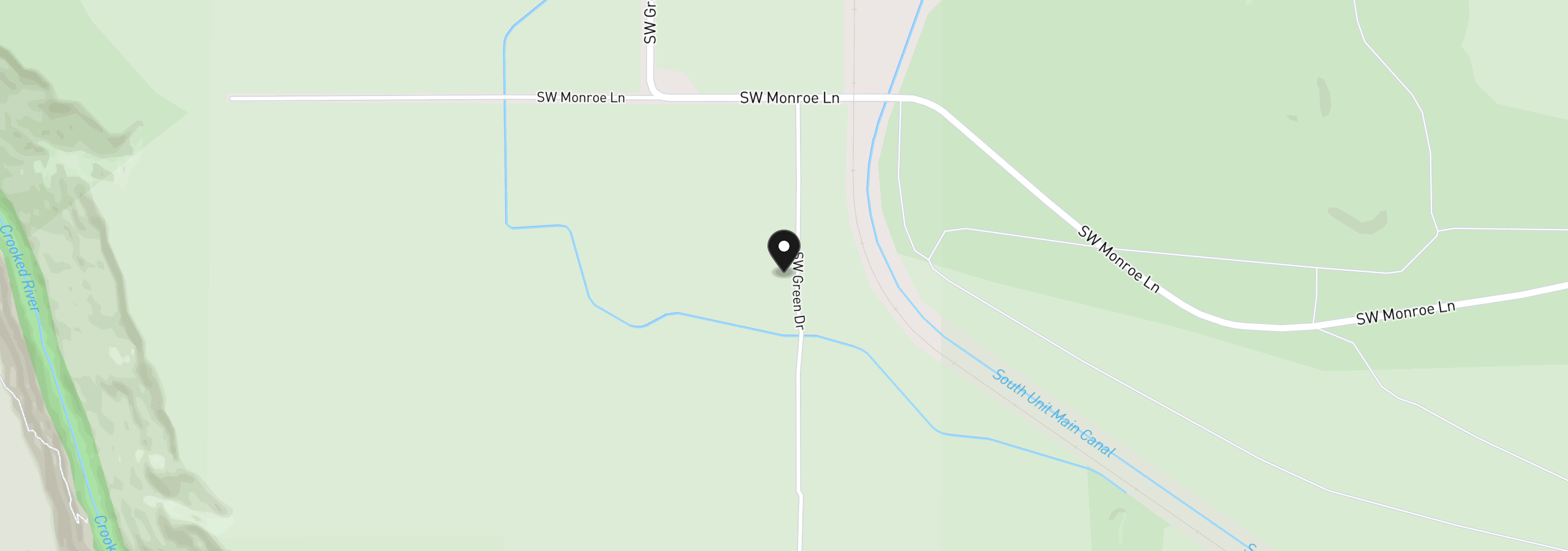 Map showing the location of 12444 SW Green Dr, Culver, OR 97734