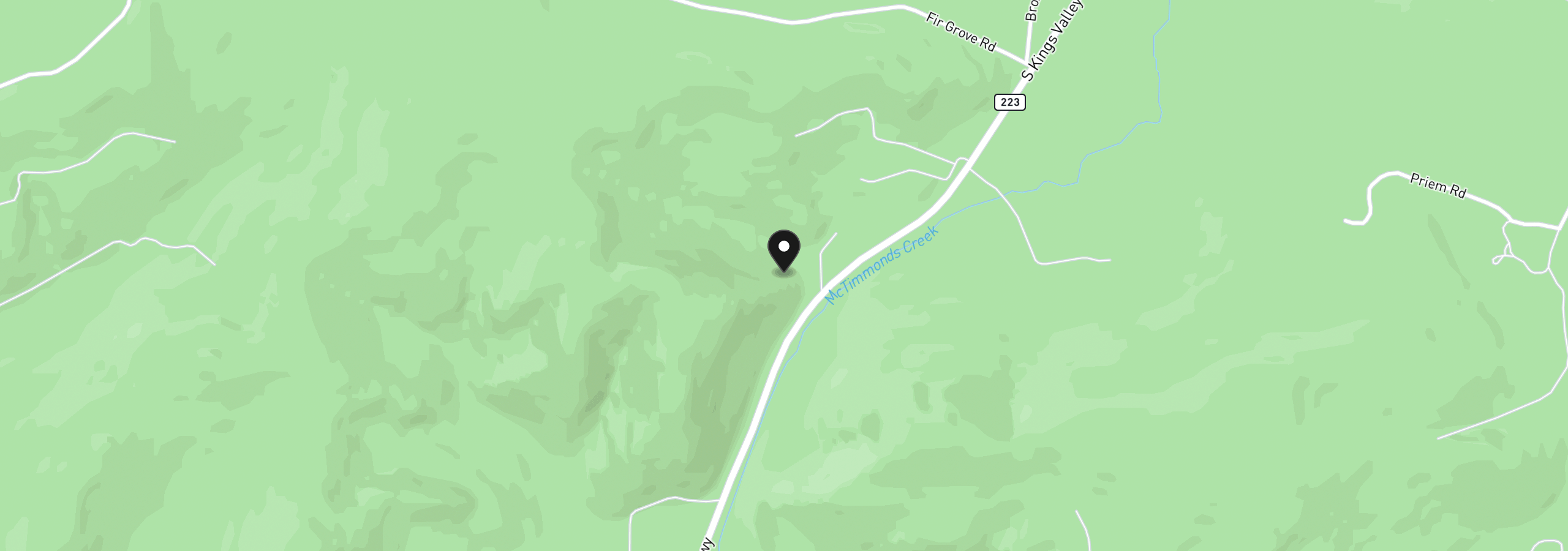 Map showing the location of 000 Kings Valley Hwy, Monmouth, OR 97361