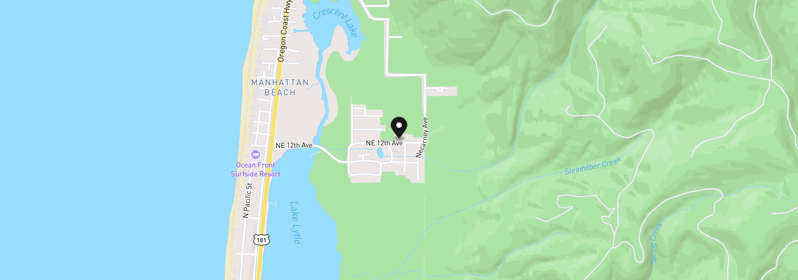Map showing the location of Taxlot 18500 18500, Rockaway Beach, OR 97136