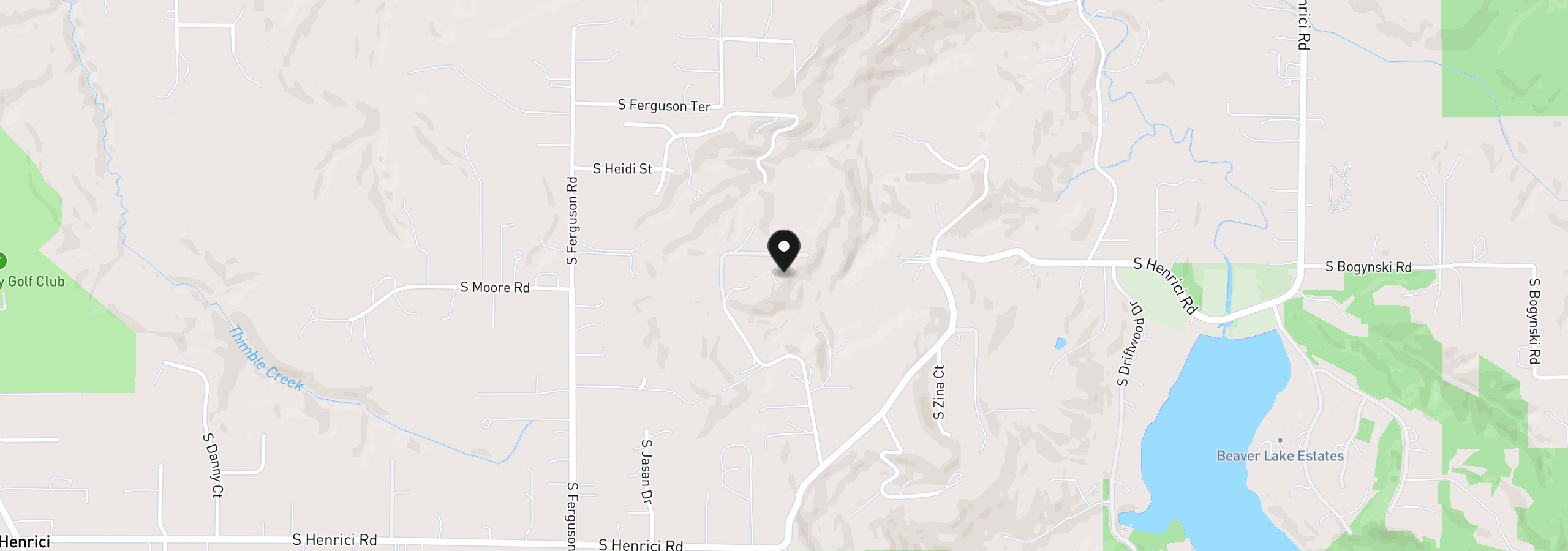 Map showing the location of 20088 S Athens Dr, Oregon City, OR 97045