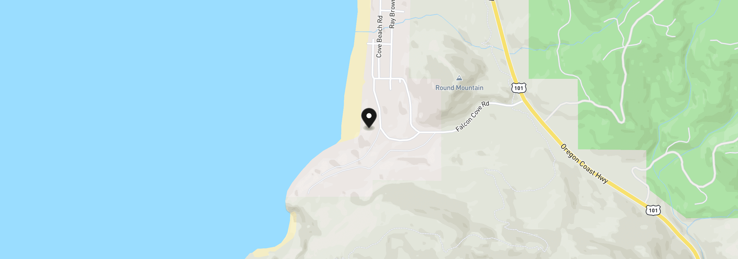 Map showing the location of 44660 Tide Ave, Arch Cape, OR 97102