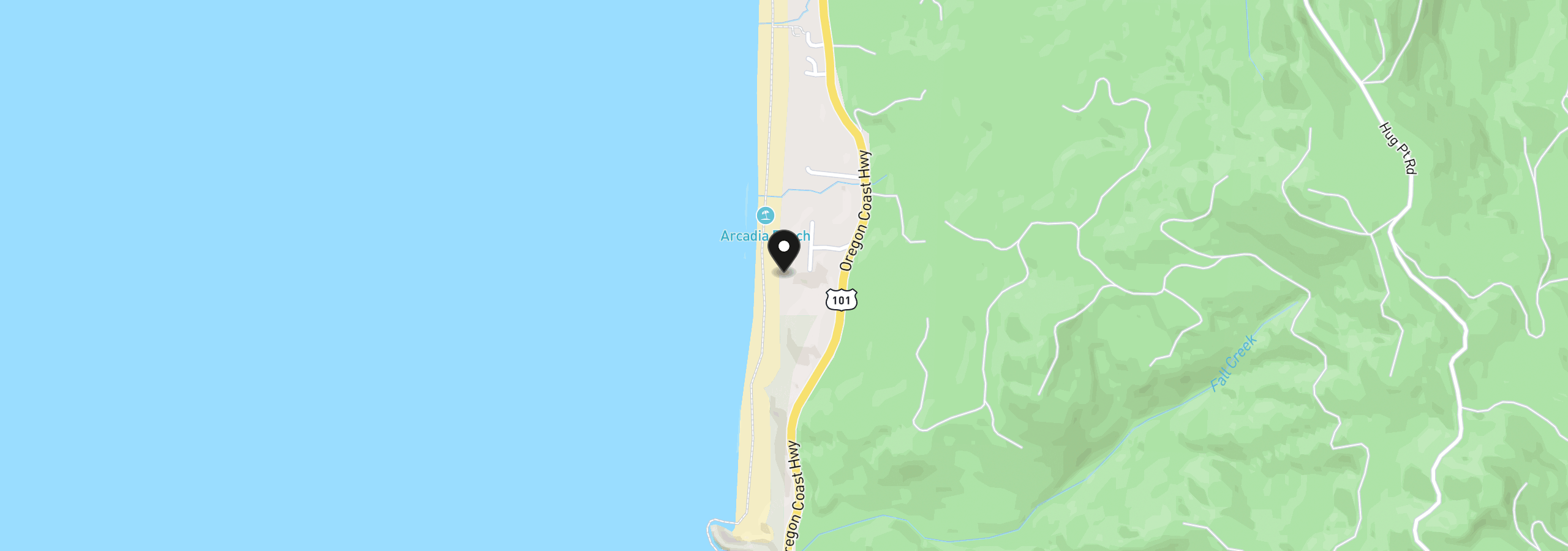 Map showing the location of Ocean Arcadia XGrand, Arch Cape, OR 97102